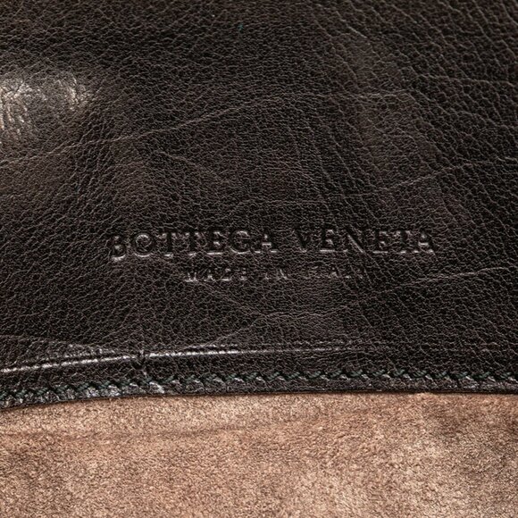 BOTTEGA VENETA Black Leather Intrecciato Shoulder Bag - Picture 8 of 10